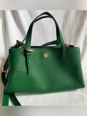 NWOT! Tory Burch Emerson Green Mini Zip Tote